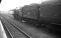 Gresley A3 Pacific no 60050 <I>Persimmon</I> takes the direct route through Doncaster with a train on 28 July 1962. The Pacific was eventually withdrawn by BR the following year and cut up across the road at Doncaster works, where she had been built 39 years earlier.<br>
<br><br>[K A Gray 28/07/1962]