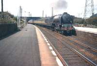 Heaton A1 no 60126 <I>Sir Vincent Raven</I> heads back to Tyneside on 14 June 1958 with the up <I>Queen of Scots</I> Pullman, seen here passing through Joppa station in Edinburgh's eastern suburbs. <br><br>[A Snapper (Courtesy Bruce McCartney) 14/06/1958]