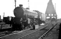 B1 no 61099 on shed at 62A Thornton Junction in the early 1960s. In the background beyond the coaling stage is <I>the snake pit</I> [see image 23695]<br><br>[K A Gray //]