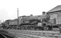 Ex-GWR 4-6-0 no 7807 <i>Compton Manor</I> photographed on shed at Chester (West) thought to be in the late 1950s. The Swindon built 4-6-0 was eventually withdrawn from 89C Machynlleth in November 1964 and cut up at Cashmore's, Great Bridge, three months later.<br><br>[K A Gray //]