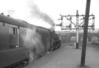 A BR Standard class 5 about to take a train out of Buchanan Street in the 1960s.<br><br>[K A Gray //]