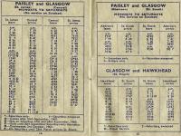 Pocket timetable for the Paisley area covering the period from 12 September 1960 to 11 June 1961. The extract includes the 'uncomplicated regular interval service' from Abercorn.... no wonder people used the bus!<br><br>[Colin Miller 12/09/1960]