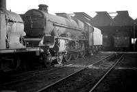 Stanier Jubilee 4-6-0 no 45552 <I>Silver Jubilee</I> stands out of use at Crewe South shed in 1963. The locomotive was officially withdrawn by BR in September 1964 and broken up at Cashmores, Great Bridge, in January 1965.<br><br>[K A Gray 31/03/1963]