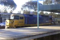 <I>Mother's little helper!</I> DL 50 waits at Adelaide Keswick on 26 September 2008 to be brought into the train for the climb out towards Broken Hill. Taken through a coach window of the <I>Indian Pacific</I> on 26 September 2008.<br><br>[Colin Miller 26/09/2008]