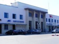Station frontage of Gare de Sousse in Tunisia. Sousse is located 140km from the capital Tunis and sits on the Mediterranean Sea.<br><br>[Colin Harkins 22/08/2010]