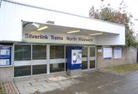 The modern looking ticket office at North Woolwich in November 2006. Quite a contrast with the original terminus of the line standing just off to the right, built by the Eastern Counties Railway in 1847 [see image 30650]. This replacement lasted less than 20 years, being effectively 'replaced' itself by the nearby Docklands Light Railway station at King George V on the DLR extension to Woolwich Arsenal.<br><br>[Ian Dinmore 29/11/2006]