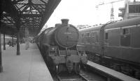 B1 4-6-0 no 61344 stands at Glasgow's Buchanan Street station on 25 July 1966 waiting to take out the 5.50pm service to Dunblane. The locomotive was withdrawn from Thornton Junction 2 months later.<br><br>[K A Gray 25/07/1966]