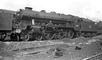 Royal Scot no 46125 <I>3rd Carabinier</I> on Longsight shed, Manchester, thought to have been photographed in 1959.<br><br>[K A Gray //1959]