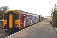A Wessex Trains 150 stands at Dawlish Warren in the summer of 2005 with a service to Exmouth.<br><br>[Ian Dinmore //2005]