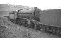 Partially stripped Gresley K3 2-6-0 no 61851 stands abandoned at the back of Eastfield shed in June 1962. The locomotive was cut up at Cowlairs Works at the end of August that year.<br><br>[K A Gray 09/06/1962]