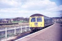 A DMU for Preston awaits its scheduled departure time from Colne station in mid 1977.<br><br>[Ian Dinmore //1977]