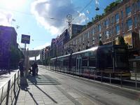 <h4><a href='/locations/S/Stockholm'>Stockholm</a></h4><p><small><a href='/companies/D/Djurgardslinjen'>Djurgårdslinjen</a></small></p><p>A tram passes Stockholm's famous department store NK on Hamngatan on a beautiful late afternoon in July. 1/2</p><p>24/07/2011<br><small><a href='/contributors/Beth_Crawford'>Beth Crawford</a></small></p>