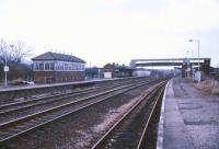 Last days at Tiverton Junction in April 1986. The station, opened by the Bristol and Exeter Railway in 1844, finally closed to passengers the following month, coincident with the opening of Tiverton Parkway. [See image 35390]<br><br>[Ian Dinmore /04/1986]