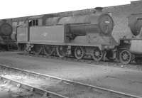 A5 4-6-2T no 69820 photographed on Lincoln shed around 1959 with J39 no 64726 to the left. Both locomotives were officially withdrawn by BR in November of that year. [With thanks to Messrs Geddes, Purves, Ferris & Smith].<br><br>[K A Gray //1959]
