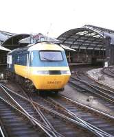 BR InterCity 125 service leaving Newcastle for Kings Cross in 1985.<br><br>[Ian Dinmore //1985]
