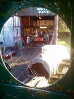 View from the footplate of NCB 29, showing sister locomotive NCB 17 at Shed 47, Lathalmond, on 6 November 2011 [see image 29863]. <br><br>[Grant Robertson 06/11/2011]