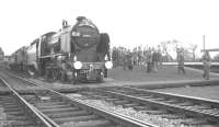 The RCTS <i>East Midlander No 5</I> makes a photostop at Church Fenton on 13 May 1962. Locomotives in charge from Nottingham Victoria to Darlington Bank Top, were Schools class 4-4-0 no 30925 <I>Cheltenham</I> paired with Fowler 2P 4-4-0 no 40646.<br><br>[K A Gray /05/1962]