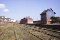 The former station at Youghal, Co Cork, in April 1994. The station lost its passenger service in 1963.<br><br>[Ian Dinmore 12/04/1994]