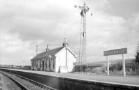 Broomhill station, looking untouched almost a year after its October 1965 closure.<br><br>[David Spaven //1966]