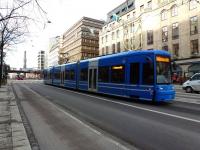 One of the relatively new Flexity Swift trams on Stockholm's Line 7 in the city centre on 24 February 2012.<br><br>[Colin Miller 24/02/2012]