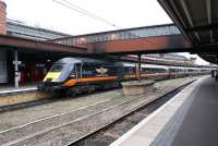 A Grand Central HST arrives at York on 13 March 2012 en route to Sunderland from Kings Cross.<br><br>[John McIntyre 13/03/2012]