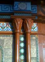 Perfect looking Corinthian capitals adjacent to the waiting room on platform 2 at Worcester Shrub Hill in December 2011. The paint, however, looks to be about two inches thick.<br><br>[Ken Strachan 31/12/2011]
