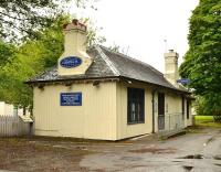 The old station building at Dornoch has been repainted and is now being used as a chiropractic clinic. Photographed in June 2012. [See image 13736]<br><br>[John Gray /06/2012]