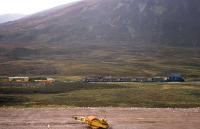 Clear signs of road and rail upgrading activity near Druimuachdar Summit in 1977. <br><br>[Frank Spaven Collection (Courtesy David Spaven) //1977]
