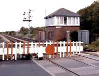 Scene at Winning Junction on the Blyth & Tyne in May 2004 looking east towards Freemans Crossing. The signals controlling the junction behind the camera refer to the routes south to West Sleekburn (right hand signal) and north to Marcheys House [See image 20081].<br><br>[John Furnevel 25/05/2004]