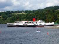 PS <I>Maid Of The Loch</I> at Balloch on 18 August 2012 operating as a tea room while undergoing restoration and repairs.<br><br>[John Steven 18/08/2012]