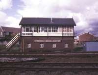 View of Burscough Bridge Junction signal box in May 1986.<br><br>[Ian Dinmore /05/1986]