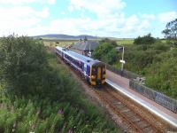 The owner of the station house at Scotscalder had just enough time to rescue her washing from the track before the train for Thurso arrived on 30 August, a day of good visibility and a north westerly wind.<br><br>[John Robin 30/08/2012]