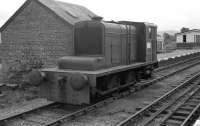 Hudswell-Clarke 0-4-0 DM shunter (works number D613 of 1939) at Boat of Garten on 15 June 1974. Although it had latterly had been owned by Inveresk Paper, it still had the number plate on the cabsides from the first owners, the Air Ministry, and these displayed 'AM No 147'.<br><br>[John McIntyre 15/06/1974]