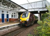 The 10.59 Glasgow Central - Penzance CrossCountry service arrives at Berwick on 12 October 2012. <br><br>[John Furnevel 12/10/2012]
