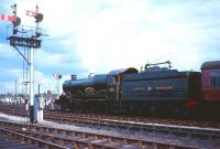 Scene at Worcester Shrub Hill on 8 August 1965. The 'Ian Allan Railtour' special had arrived earlier behind no 4079 <I>Pendennis Castle</I>. The 4-6-0 was preparing to set off on the return journey to Paddington via Swindon.<br><br>[Robin Barbour Collection (Courtesy Bruce McCartney) 08/08/1965]