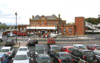 The approach to Berwick station. View west across the car park from Castlegate in October 2012. [See image 4771]<br><br>[John Furnevel 12/10/2012]