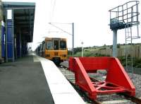 The Tyne & Wear Metro terminus at South Hylton in July 2004. A train for St James waits at the platform. <br><br>[John Furnevel 04/07/2004]