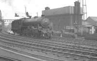 An undated phototograph showing B1 4-6-0 no 61009 <I>Hartebeeste</I> at Newcastle Central. The locomotive was withdrawn by BR from Lincoln shed in September 1962.<br><br>[K A Gray //]