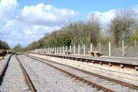 The new station at Taw Valley Halt on the Swindon And Cricklade Railway on 20 April 2013. The grand opening ceremony is planned for June.<br><br>[Peter Todd 20/04/2013]