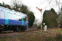Passing Brundall outer home signal, February 2006.<br><br>[Ian Dinmore /02/2006]