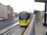 A Metrolink tram calls at Rochdale railway station on 23 April 2013.<br><br>[John Yellowlees 23/04/2013]