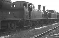 Locomotives in the disposal sidings at Boness Harbour in February 1962 include J83 0-6-0T no 68479.<br><br>[K A Gray 26/02/1962]