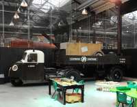 A former GWR Scammell Scarab at Swindon Museum in March 2013.<br><br>[Peter Todd 20/03/2013]