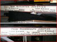 Memories of Riccarton South. Spotted in the 'warehouse' section of the NRM on 6 June. (The boards are stored vertically, two photographs have been combined and rotated through 90 degrees). [See image 23830]  <br><br>[John Furnevel 06/06/2013]