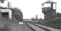The site of Usworth station on the old main line through County Durham via Leamside in May 1992. View is north towards Pelaw Junction over the former A1290 level crossing.<br><br>[John Furnevel 07/05/1992]