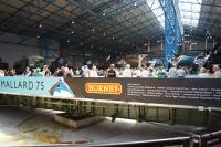 The six surviving Gresley A4s lined up around the turntable in the Great Hall of the NRM on 13 July 2013 during <I>The Great Gathering</I>. <br><br>[John McIntyre 13/07/2013]
