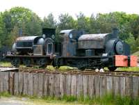 Pair of preservation candidates at Beamish Museum in June 2013. On the right is an 0-4-0ST industrial locomotive believed to date from around 1900 and to have once worked in Stockton Ironworks. It carries the number 5 and the name <I>Malleable</I>. On the left is Manning Wardle 0-6-0ST 1532 of 1901, named <I>Newcastle</I>.<br><br>[Veronica Clibbery 11/06/2013]