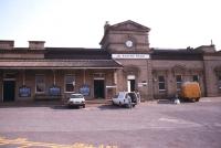 Frontage of Wakefield Kirkgate station in April 1990.<br><br>[Ian Dinmore /04/1990]