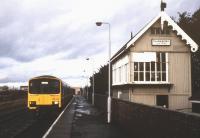 A dull, wet and generally miserable day at Gainsborough Lea Road station on 12 October 1988 as 150126 calls with a Doncaster - Lincoln Central service.<br><br>[Ian Dinmore 12/10/1988]
