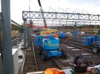 Work on the replacement of the old carriage shed at Perth on 22 October 2013. [See image 9959]<br><br>[Brian Forbes 22/10/2013]